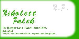 nikolett palek business card